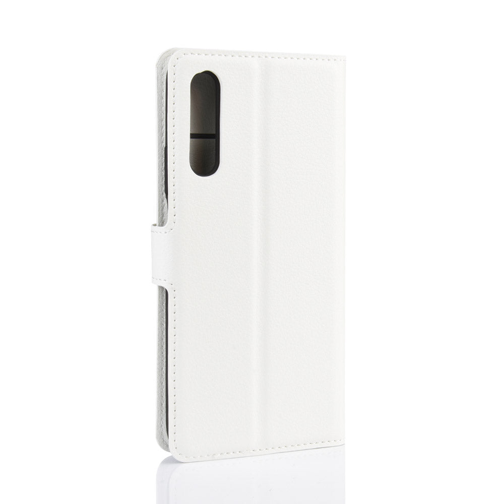 Litchi Skin Leather Wallet Stand Case for Huawei Honor 9X (For China)