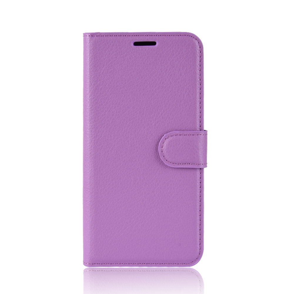 Litchi Skin Leather Wallet Stand Case for Huawei Honor 9X (For China)