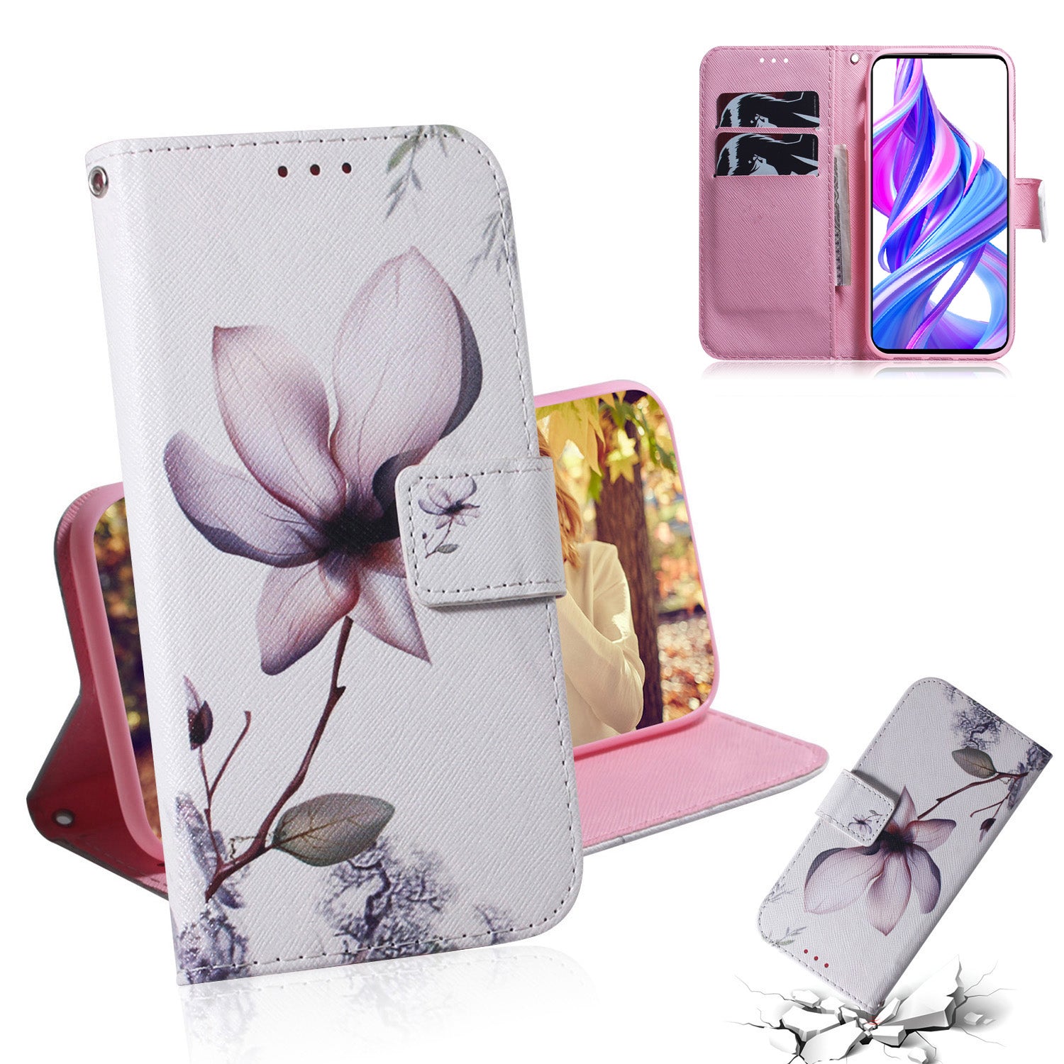 Printing Skin Leather Phone Case for Huawei Y9s/P smart Pro 2019/Honor 9X (For China)/9X Pro