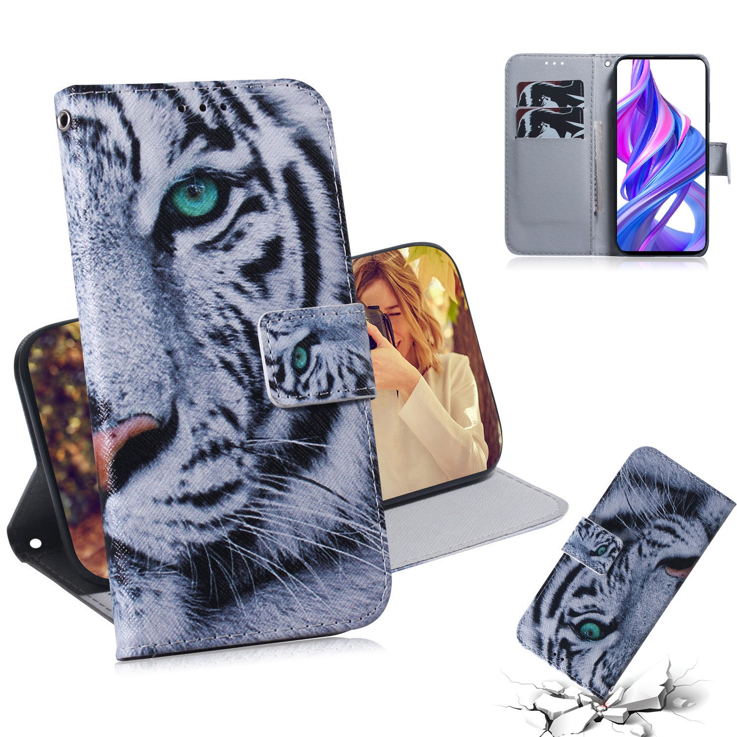 Printing Skin Leather Phone Case for Huawei Y9s/P smart Pro 2019/Honor 9X (For China)/9X Pro