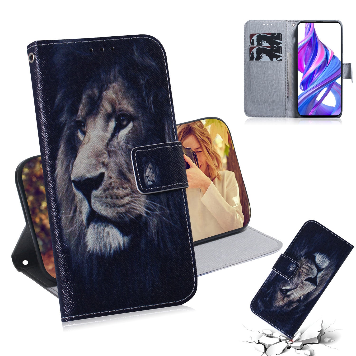 Printing Skin Leather Phone Case for Huawei Y9s/P smart Pro 2019/Honor 9X (For China)/9X Pro