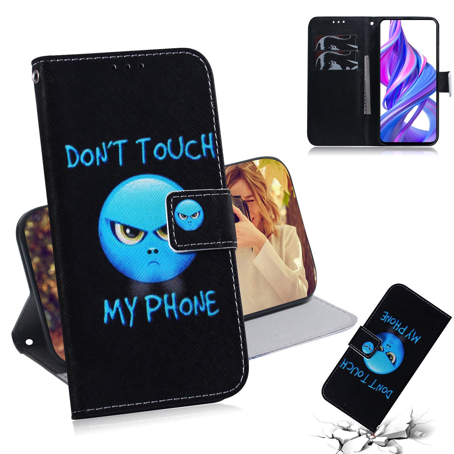 Printing Skin Leather Phone Case for Huawei Y9s/P smart Pro 2019/Honor 9X (For China)/9X Pro
