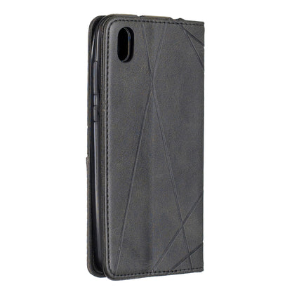 Geometric Pattern Leather Card Holder Case for Huawei Y5 (2019) / Honor 8S