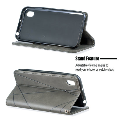 Geometric Pattern Leather Card Holder Case for Huawei Y5 (2019) / Honor 8S