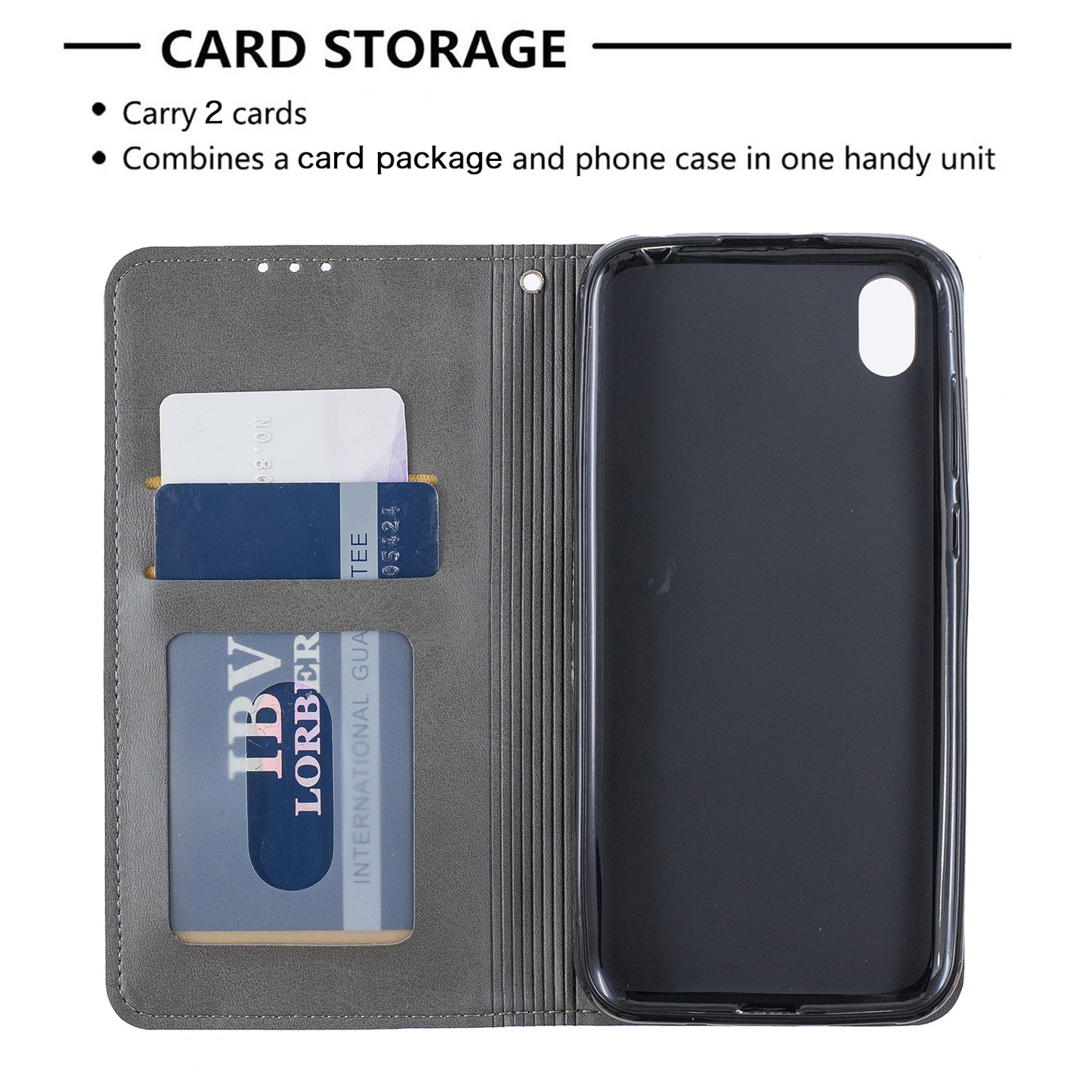 Geometric Pattern Leather Card Holder Case for Huawei Y5 (2019) / Honor 8S