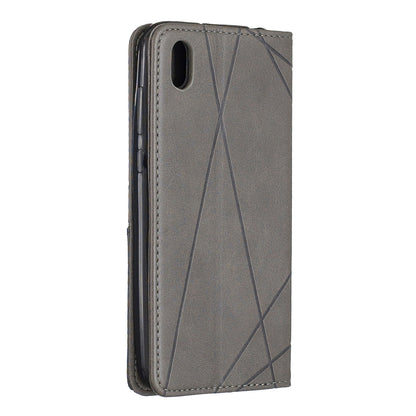 Geometric Pattern Leather Card Holder Case for Huawei Y5 (2019) / Honor 8S