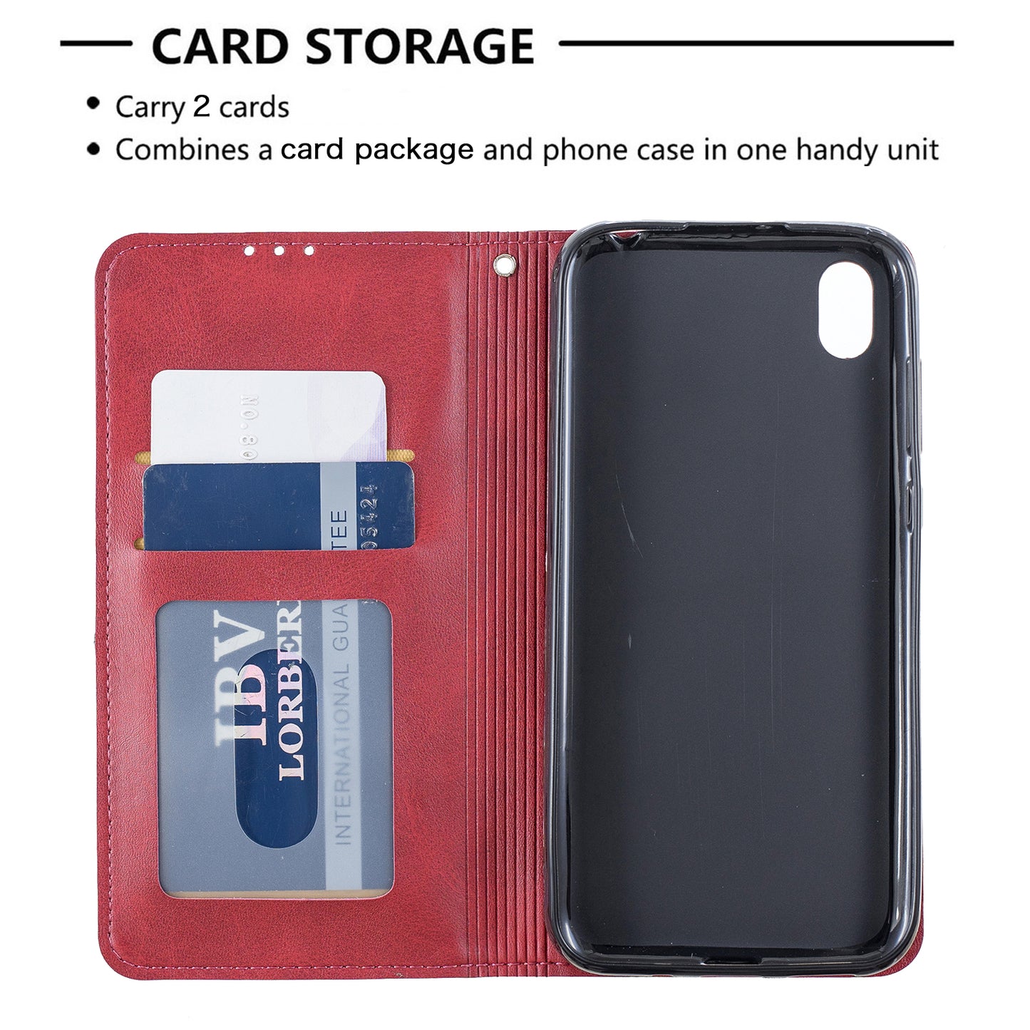 Geometric Pattern Leather Card Holder Case for Huawei Y5 (2019) / Honor 8S