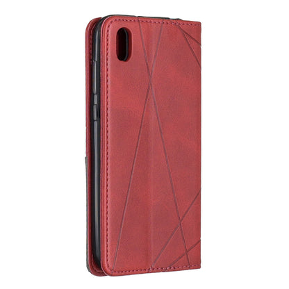 Geometric Pattern Leather Card Holder Case for Huawei Y5 (2019) / Honor 8S