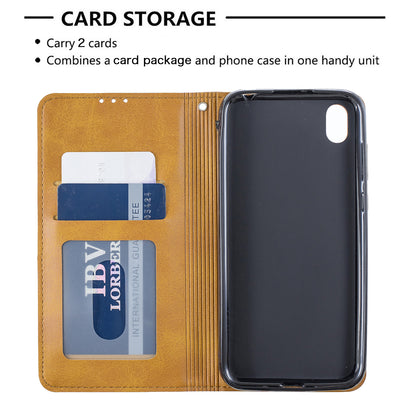 Geometric Pattern Leather Card Holder Case for Huawei Y5 (2019) / Honor 8S