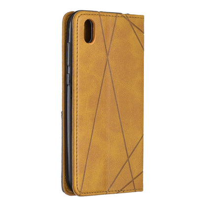 Geometric Pattern Leather Card Holder Case for Huawei Y5 (2019) / Honor 8S