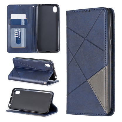 Geometric Pattern Leather Card Holder Case for Huawei Y5 (2019) / Honor 8S