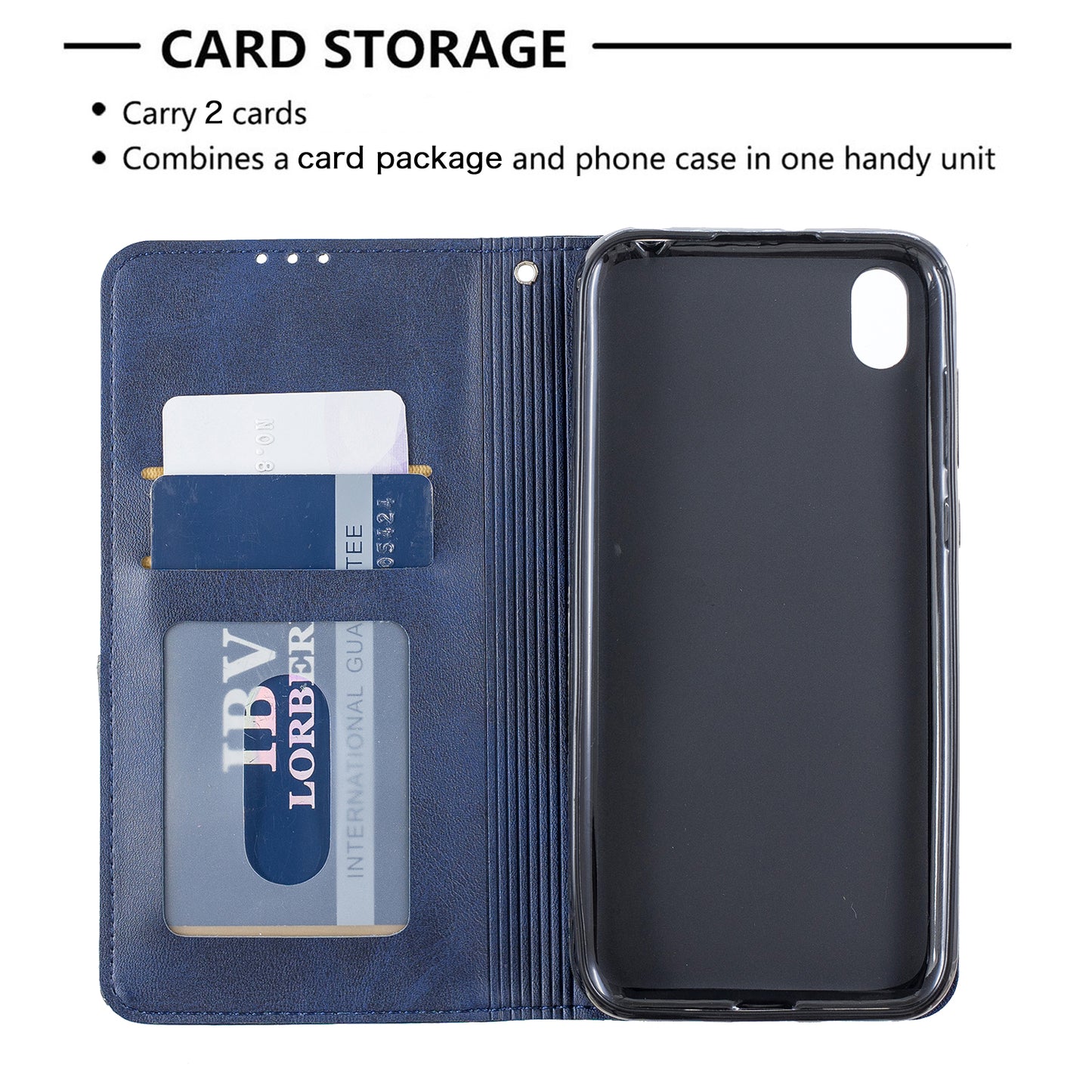 Geometric Pattern Leather Card Holder Case for Huawei Y5 (2019) / Honor 8S