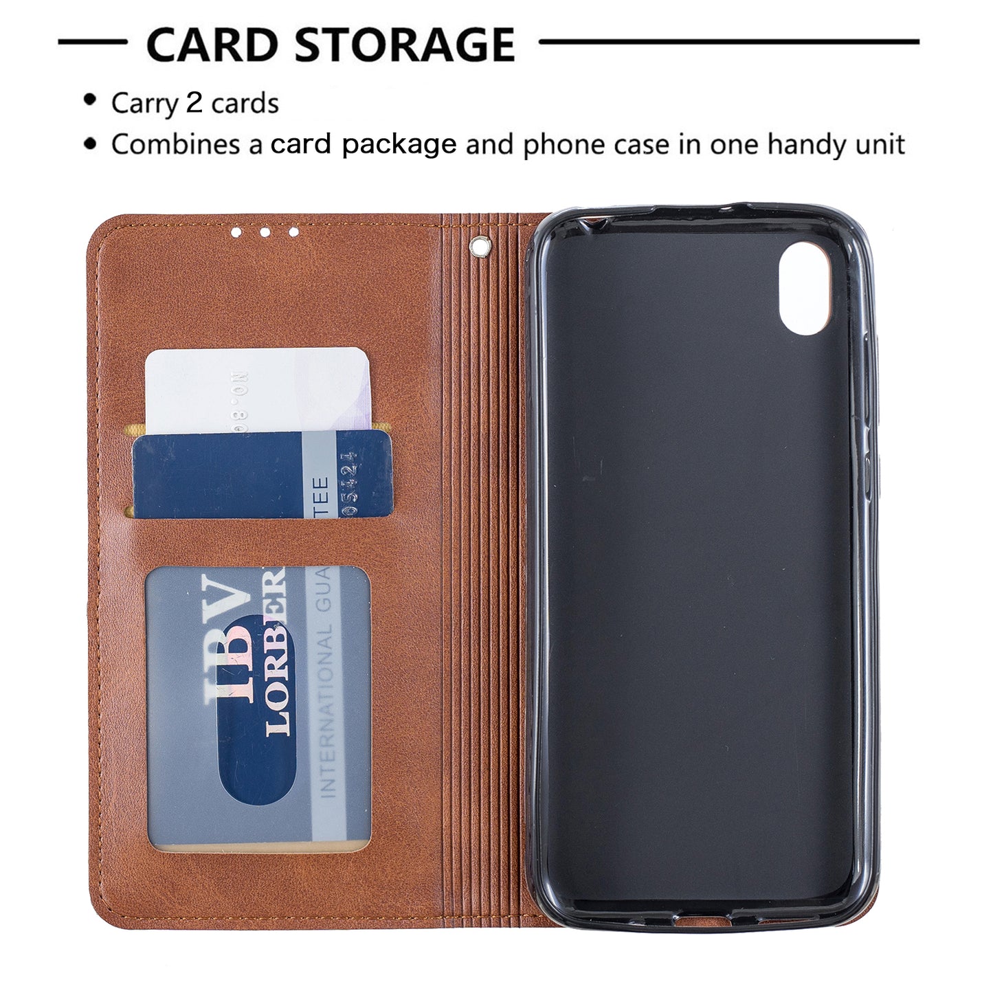 Geometric Pattern Leather Card Holder Case for Huawei Y5 (2019) / Honor 8S