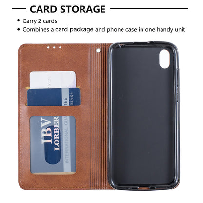 Geometric Pattern Leather Card Holder Case for Huawei Y5 (2019) / Honor 8S
