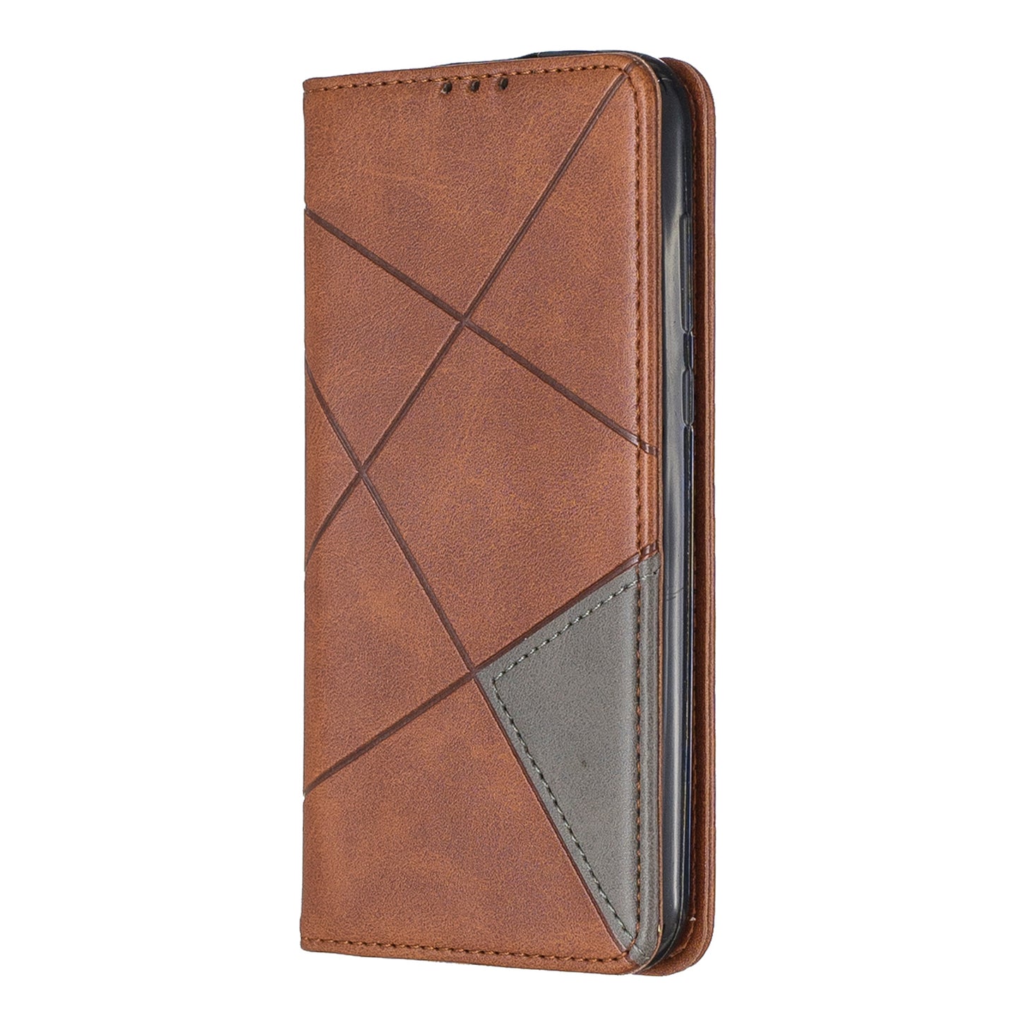 Geometric Pattern Leather Card Holder Case for Huawei Y5 (2019) / Honor 8S
