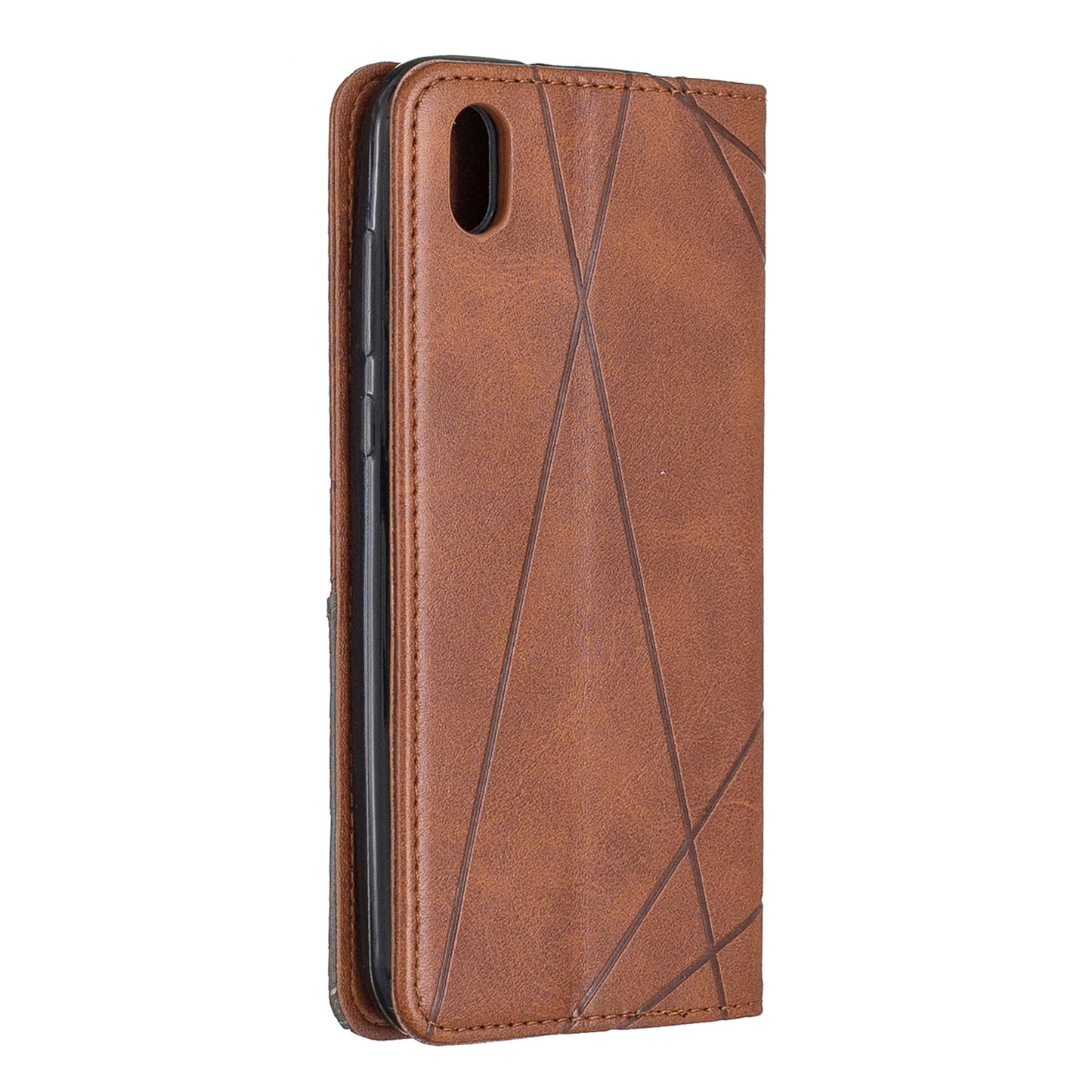 Geometric Pattern Leather Card Holder Case for Huawei Y5 (2019) / Honor 8S