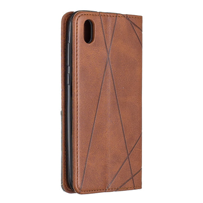 Geometric Pattern Leather Card Holder Case for Huawei Y5 (2019) / Honor 8S