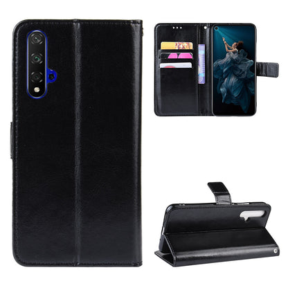 Phone Case for Huawei Honor 20S / Honor 20 / nova 5T Crazy Horse Texture Wallet Leather Case with Strap Phone Cover