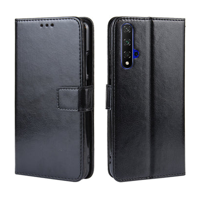 Phone Case for Huawei Honor 20S / Honor 20 / nova 5T Crazy Horse Texture Wallet Leather Case with Strap Phone Cover
