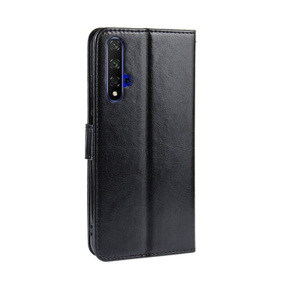 Phone Case for Huawei Honor 20S / Honor 20 / nova 5T Crazy Horse Texture Wallet Leather Case with Strap Phone Cover