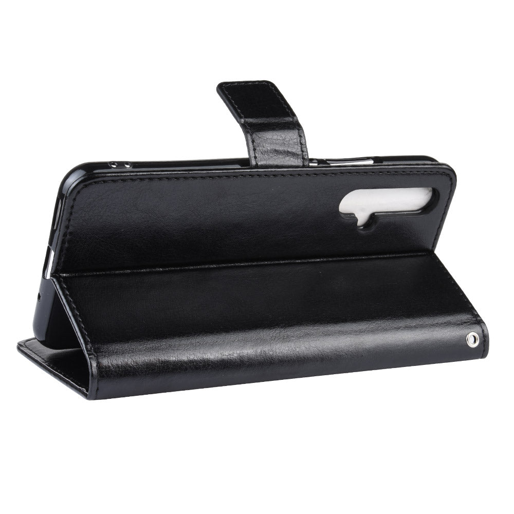 Phone Case for Huawei Honor 20S / Honor 20 / nova 5T Crazy Horse Texture Wallet Leather Case with Strap Phone Cover