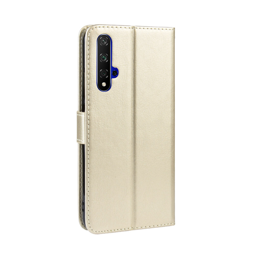 Phone Case for Huawei Honor 20S / Honor 20 / nova 5T Crazy Horse Texture Wallet Leather Case with Strap Phone Cover