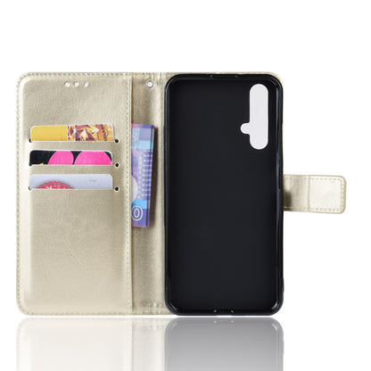 Phone Case for Huawei Honor 20S / Honor 20 / nova 5T Crazy Horse Texture Wallet Leather Case with Strap Phone Cover