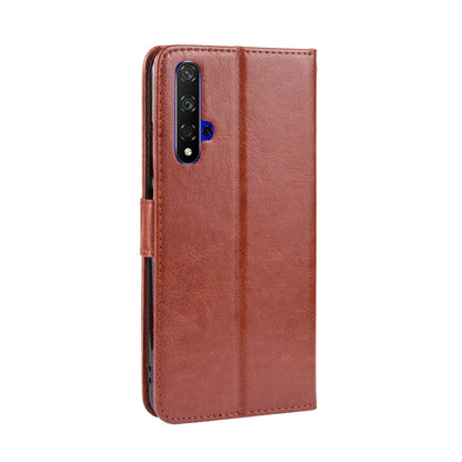 Phone Case for Huawei Honor 20S / Honor 20 / nova 5T Crazy Horse Texture Wallet Leather Case with Strap Phone Cover