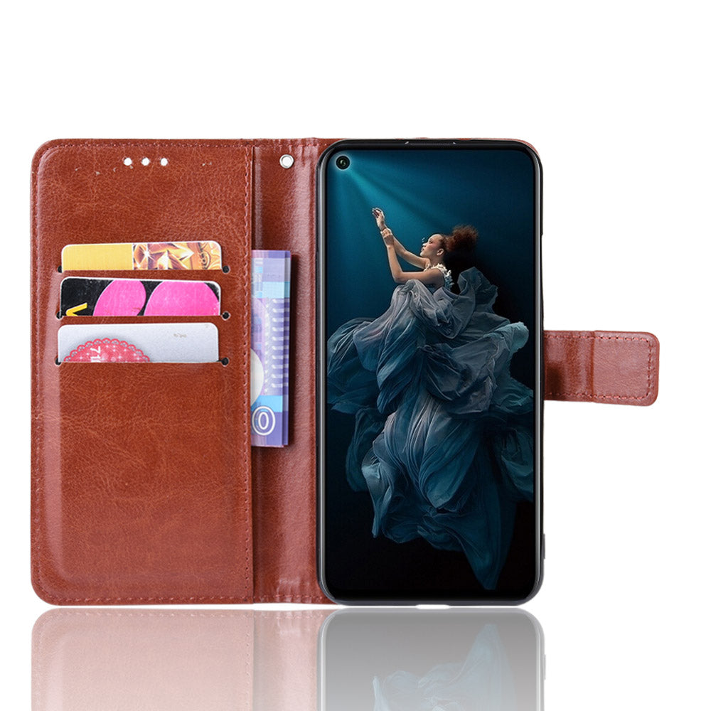 Phone Case for Huawei Honor 20S / Honor 20 / nova 5T Crazy Horse Texture Wallet Leather Case with Strap Phone Cover