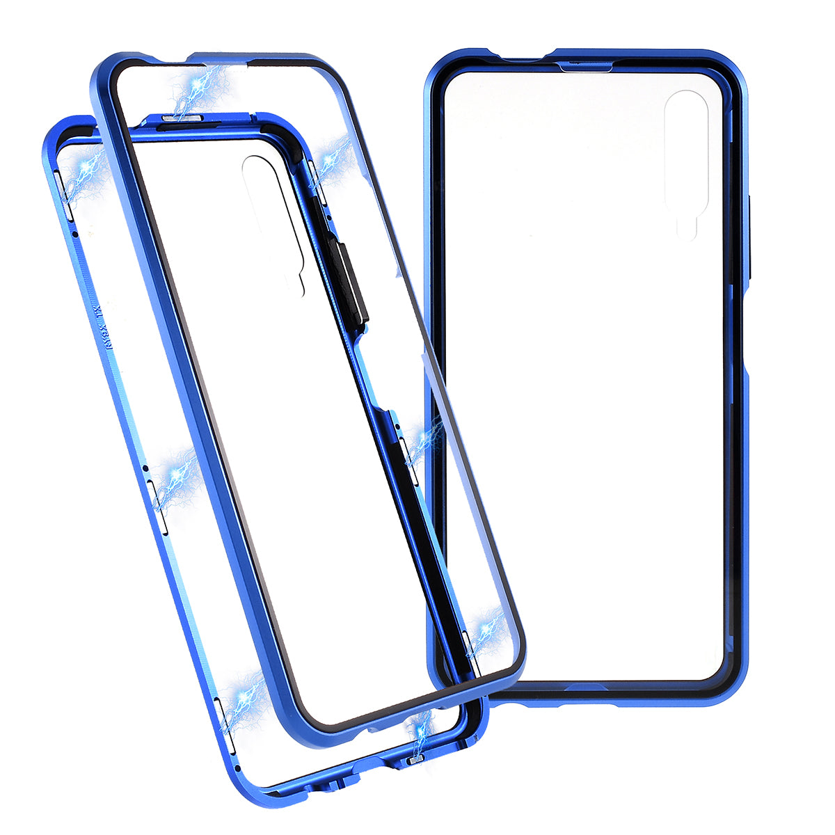 Magnetic Adsorption Metal + Tempered Glass Hybrid Case for Huawei Honor 9X (For China)