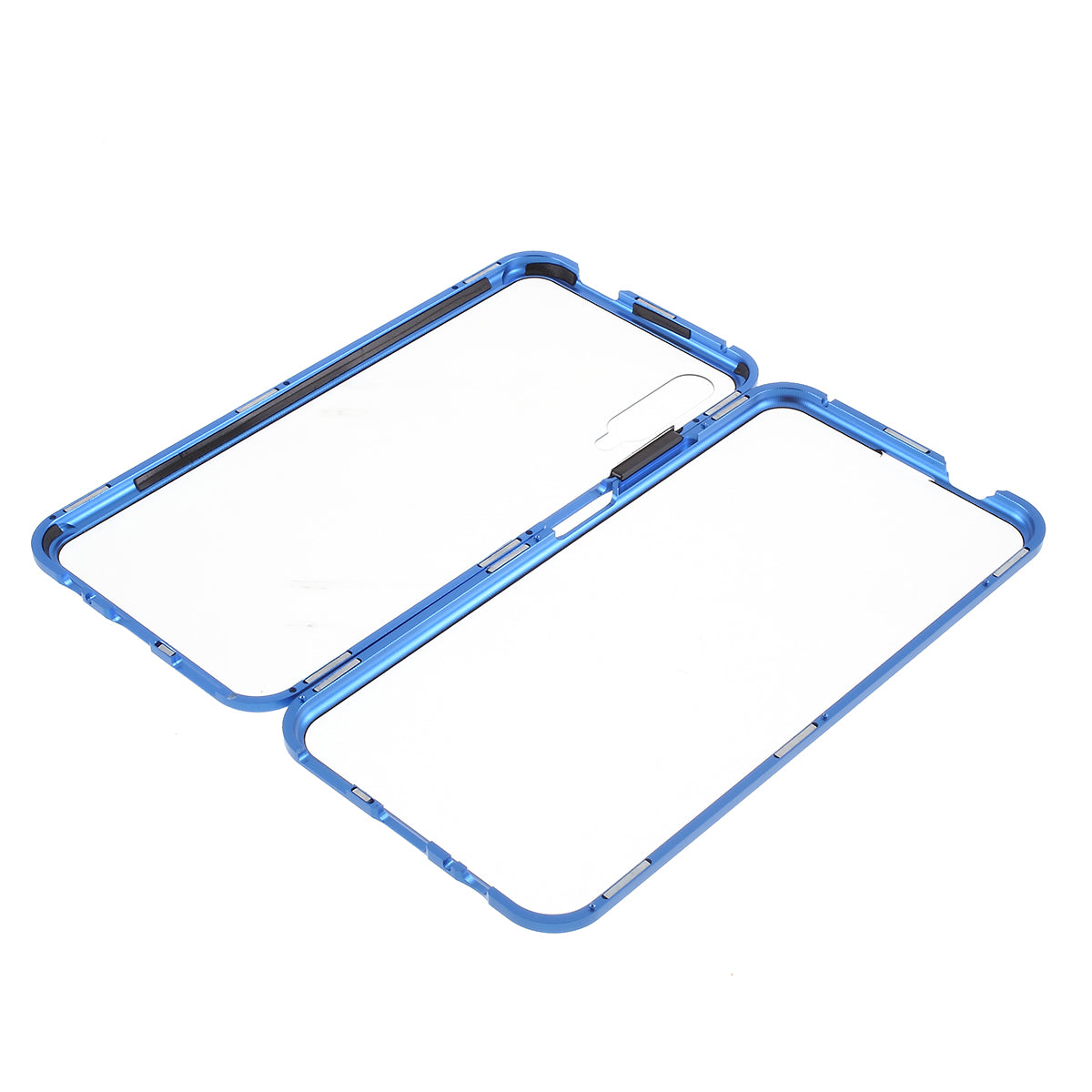 Magnetic Adsorption Metal + Tempered Glass Hybrid Case for Huawei Honor 9X (For China)