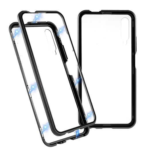 Magnetic Adsorption Metal + Tempered Glass Hybrid Case for Huawei Honor 9X (For China)