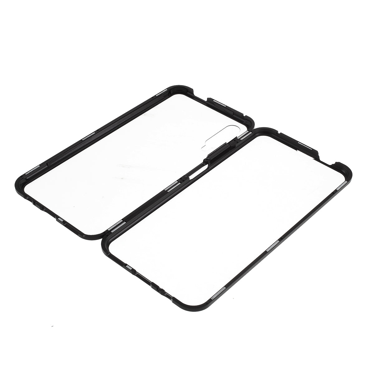 Magnetic Adsorption Metal + Tempered Glass Hybrid Case for Huawei Honor 9X (For China)