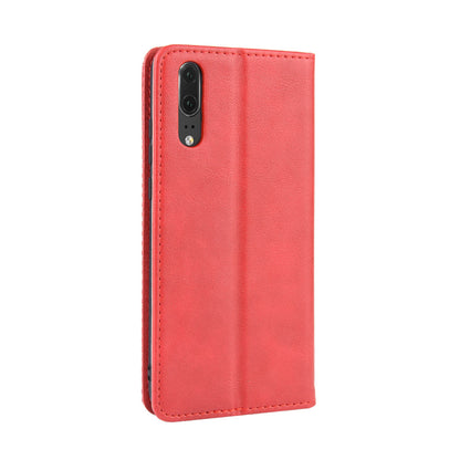Retro PU Leather Wallet Stand Phone Cover Casing for Huawei P20