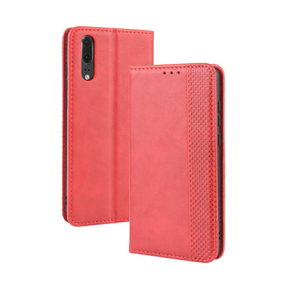 Retro PU Leather Wallet Stand Phone Cover Casing for Huawei P20