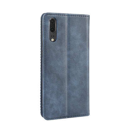 Retro PU Leather Wallet Stand Phone Cover Casing for Huawei P20