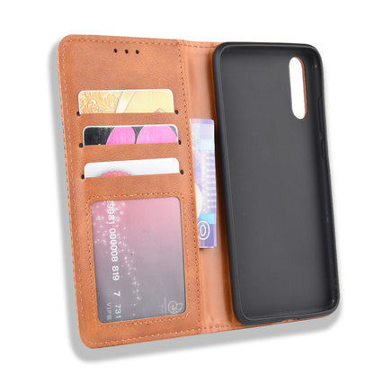 Retro PU Leather Wallet Stand Phone Cover Casing for Huawei P20