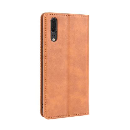 Retro PU Leather Wallet Stand Phone Cover Casing for Huawei P20