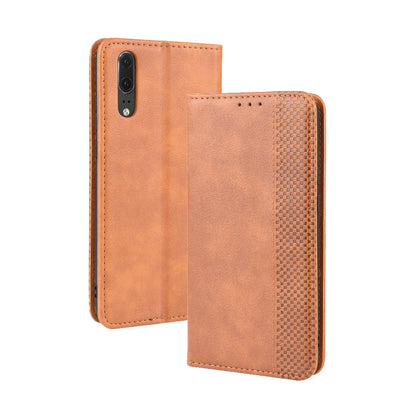 Retro PU Leather Wallet Stand Phone Cover Casing for Huawei P20