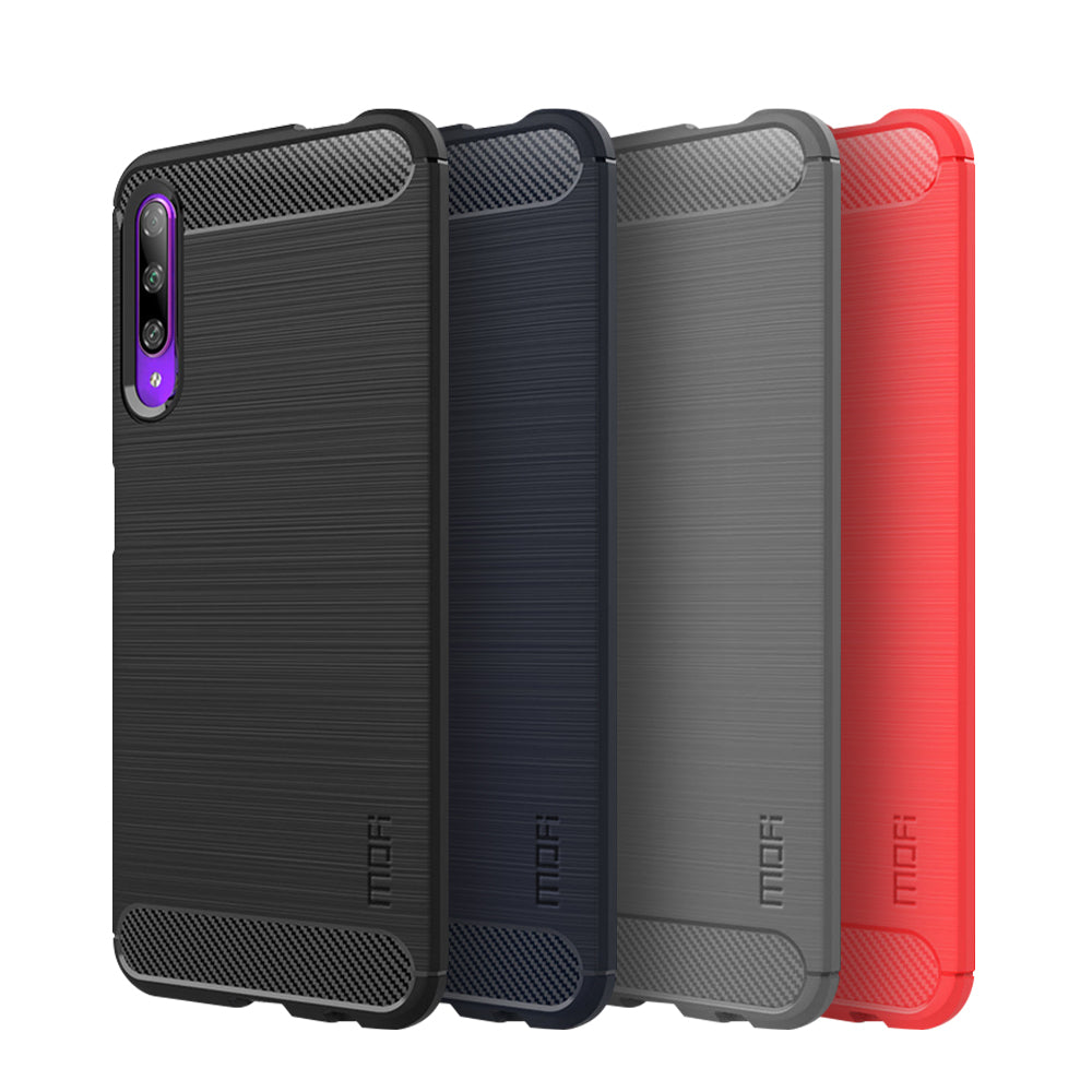 MOFI Carbon Fiber Skin Brushed TPU Back Casing for Huawei Y9s/Honor 9X Pro (China)/Honor 9X (For China)/P Smart Pro (2019)