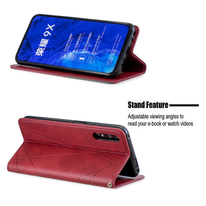 Geometric Pattern Leather Card Holder Case for Huawei Honor 9X (For China) / 9X Pro