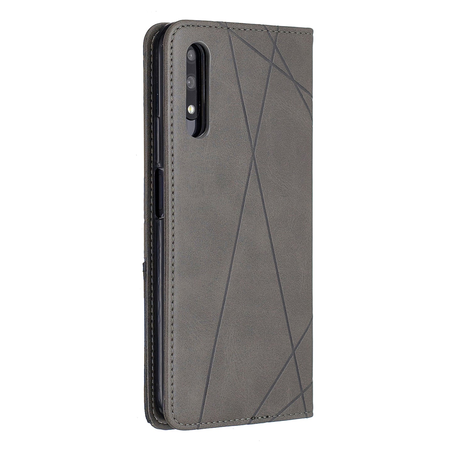 Geometric Pattern Leather Card Holder Case for Huawei Honor 9X (For China) / 9X Pro