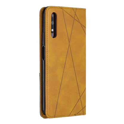 Geometric Pattern Leather Card Holder Case for Huawei Honor 9X (For China) / 9X Pro