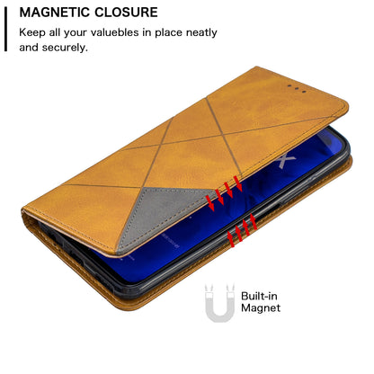 Geometric Pattern Leather Card Holder Case for Huawei Honor 9X (For China) / 9X Pro