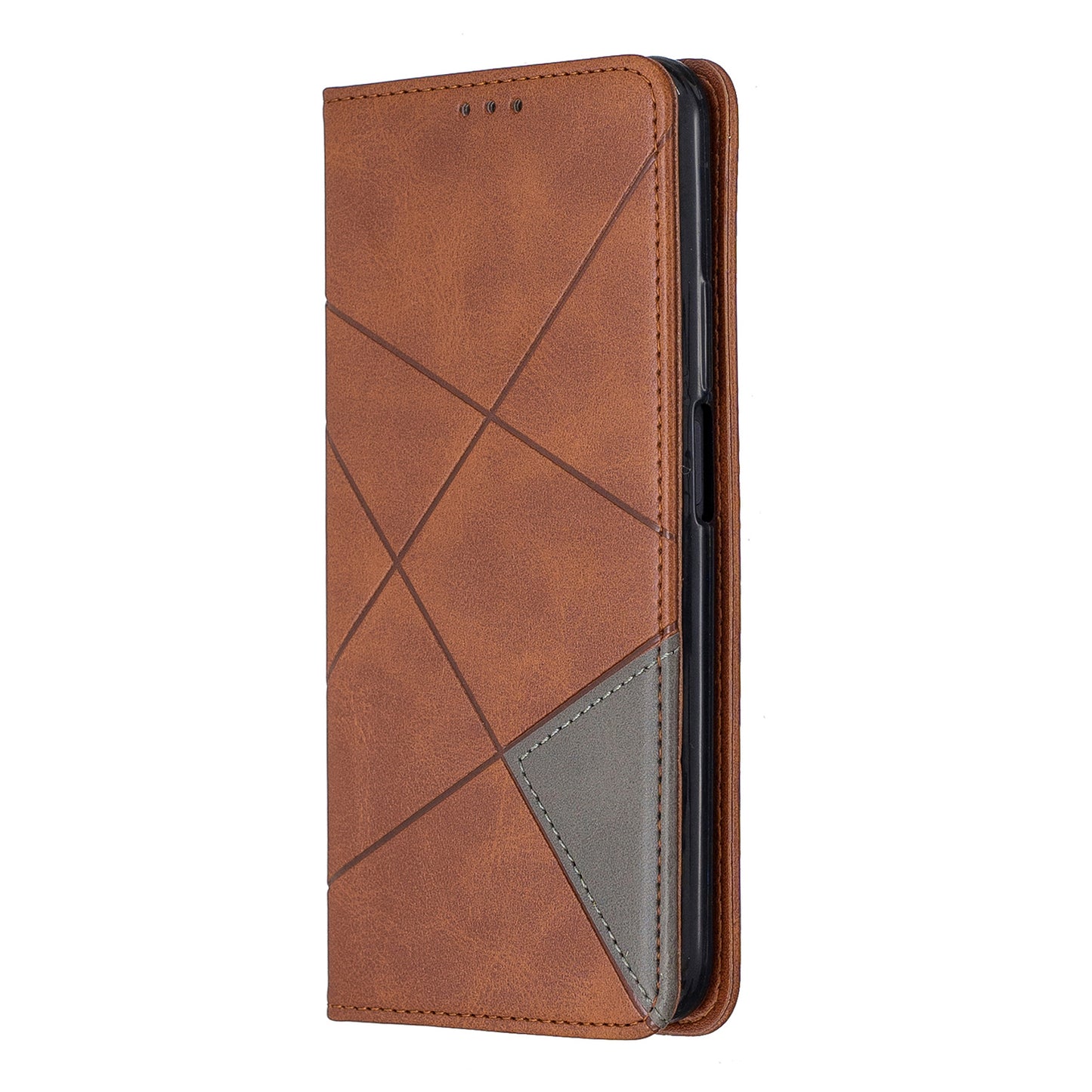 Geometric Pattern Leather Card Holder Case for Huawei Honor 9X (For China) / 9X Pro