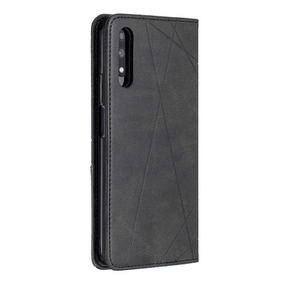 Geometric Pattern Leather Card Holder Case for Huawei Honor 9X (For China) / 9X Pro