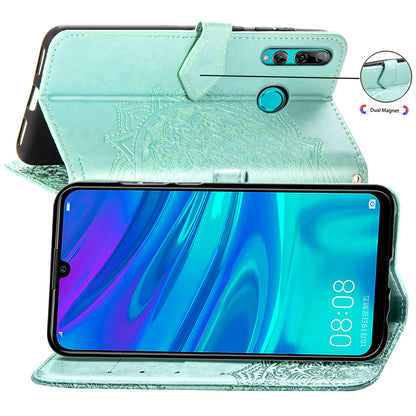 Embossed Mandala Flower Leather Wallet Phone Case for Huawei Honor 9X (Global)/ Y9 Prime 2019 / Enjoy 10 Plus