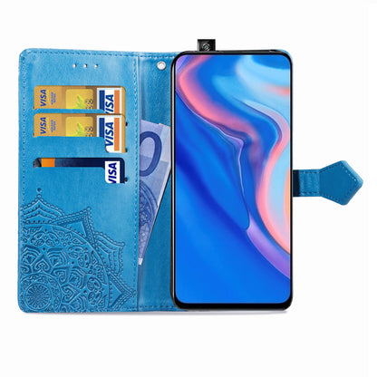 Embossed Mandala Flower Leather Wallet Phone Case for Huawei Honor 9X (Global)/ Y9 Prime 2019 / Enjoy 10 Plus