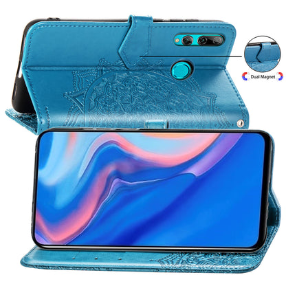 Embossed Mandala Flower Leather Wallet Phone Case for Huawei Honor 9X (Global)/ Y9 Prime 2019 / Enjoy 10 Plus