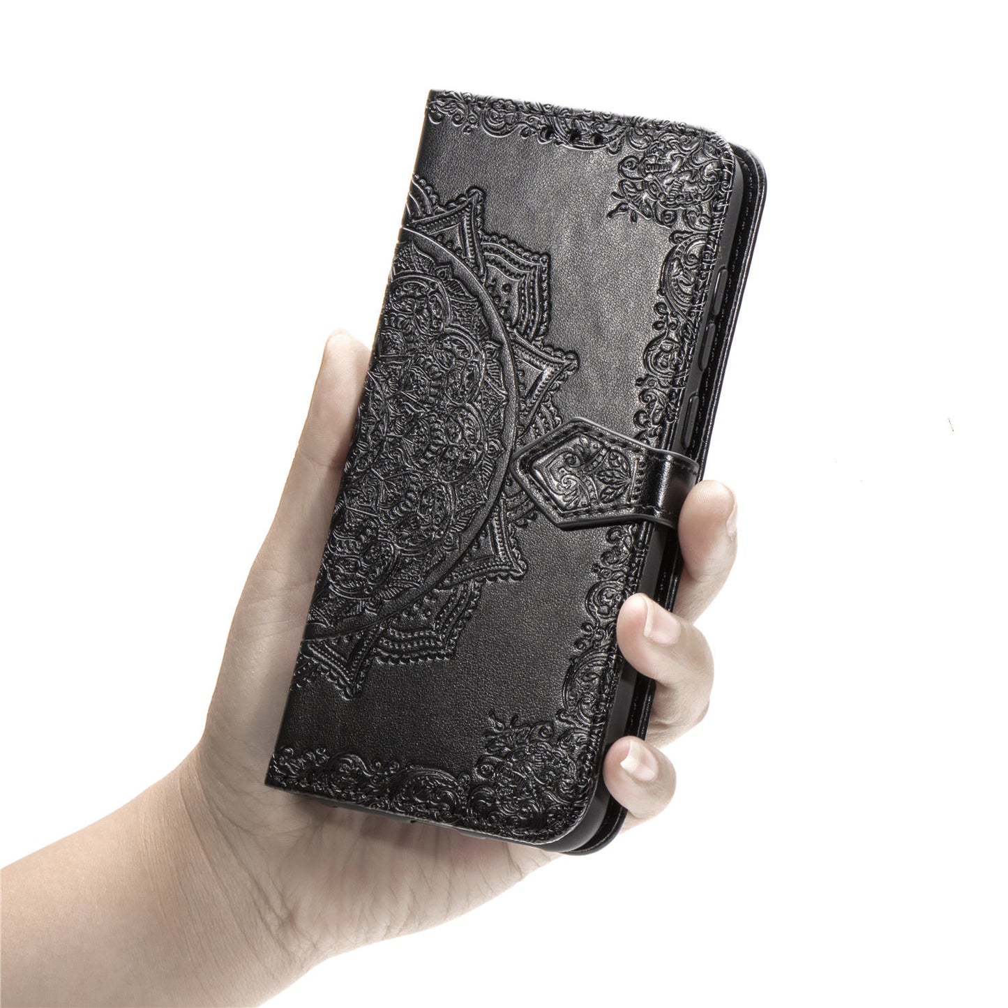 Embossed Mandala Flower Leather Wallet Phone Case for Huawei Honor 9X (Global)/ Y9 Prime 2019 / Enjoy 10 Plus